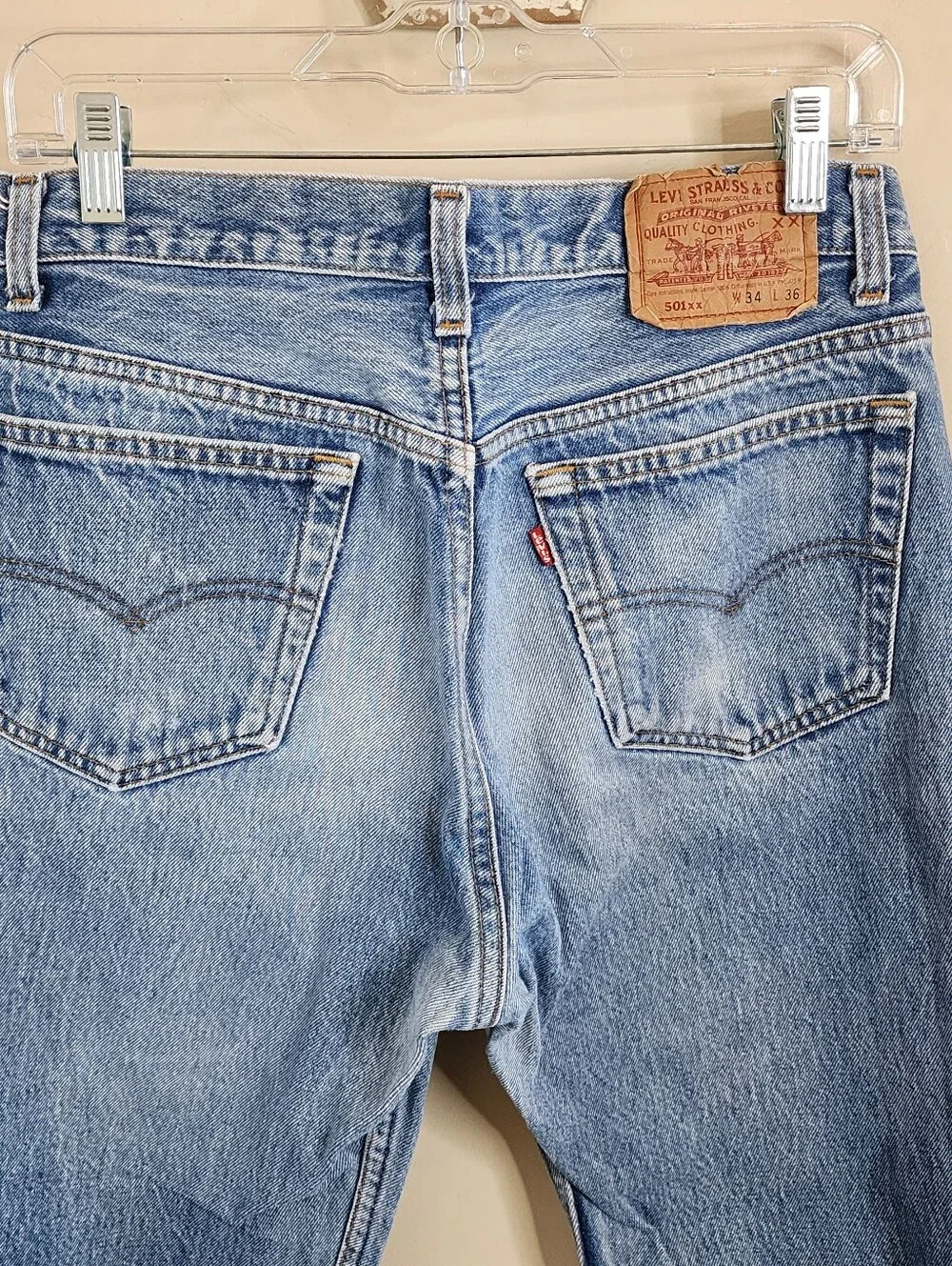 Vintage Levi's 1992 501xx Denim Jeans | Size 34x36
